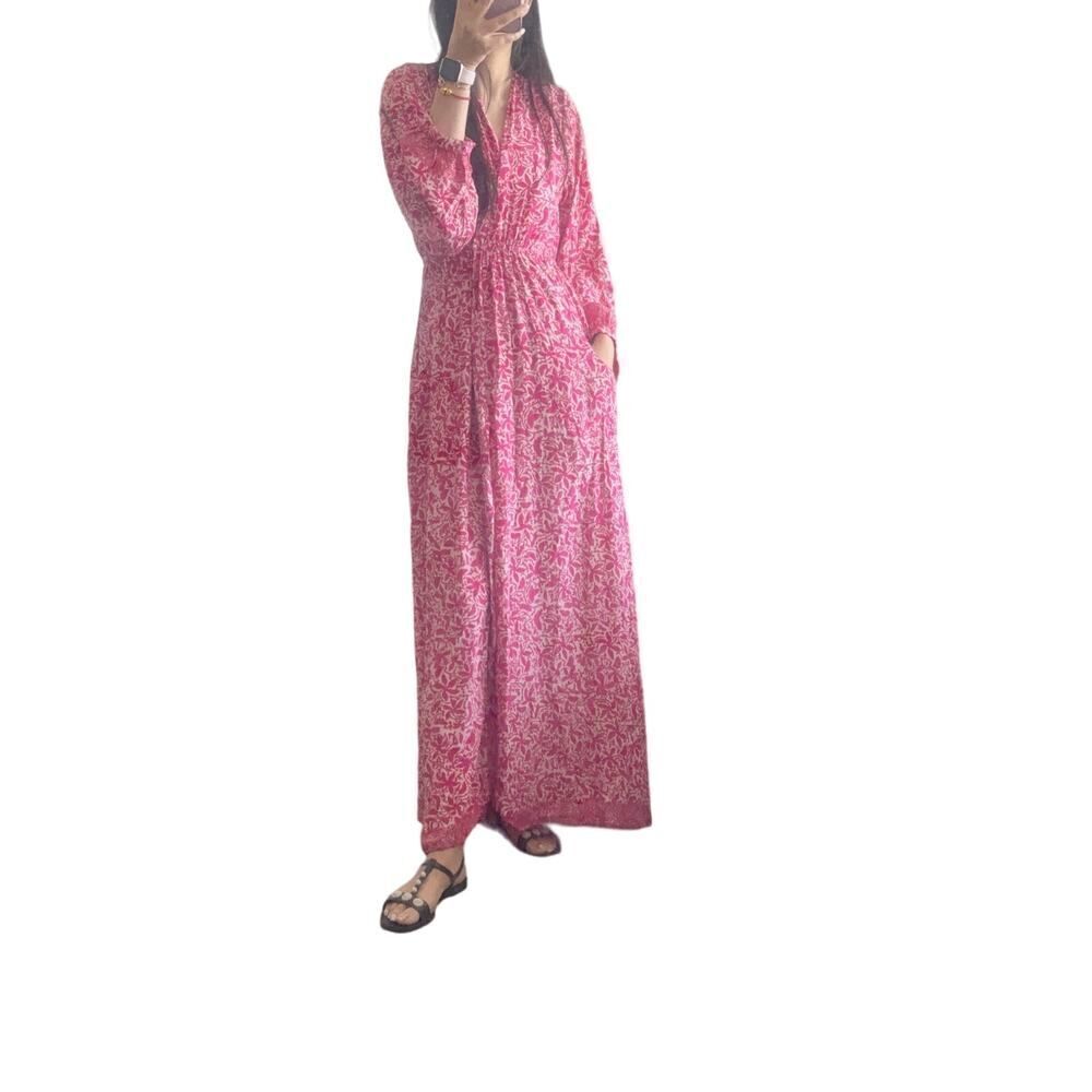 Natalie Martin wrap maxi silk dress small